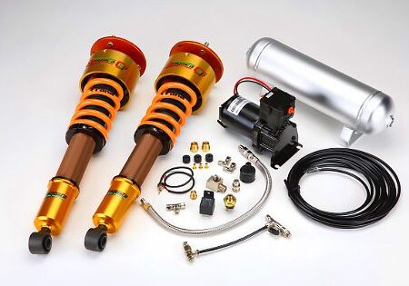 Aragosta 7K/7K Type E Suspension Kit w/ 4 Cup Lift & Pillowball Upper Mounts for R33 Nissan Skyline GT-R