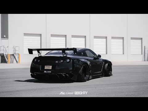Murdered Out Rocket Bunny WIDEBODY GTR w/ Custom Race Fi EXHAUST X 80Eighty